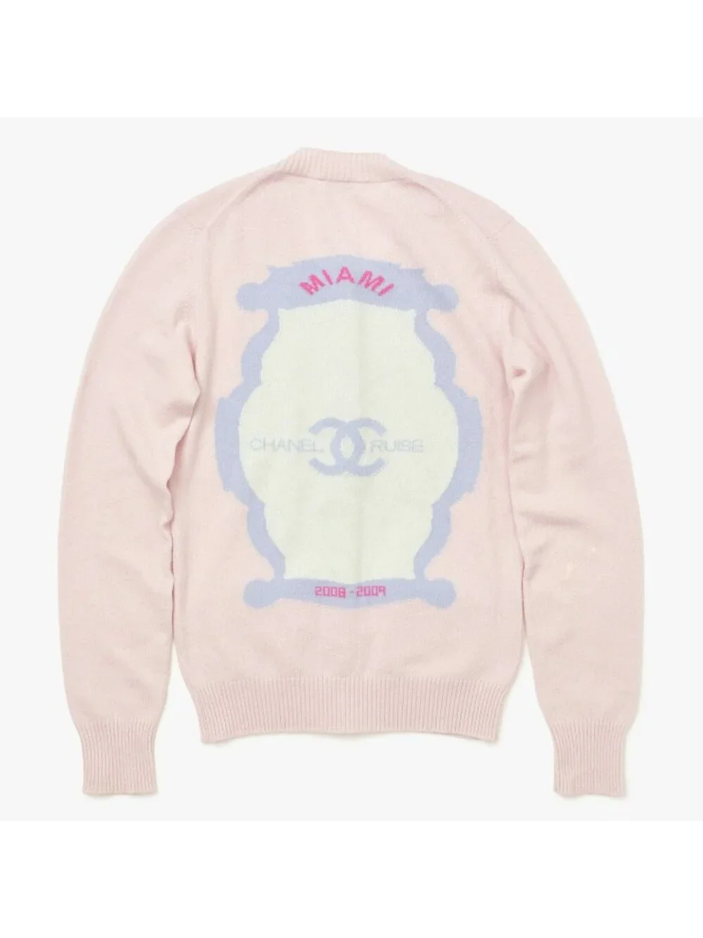 Chanel Cashmere Knit Cardigan Rhinestone Light Pink Light Blue Mint Green Pastel